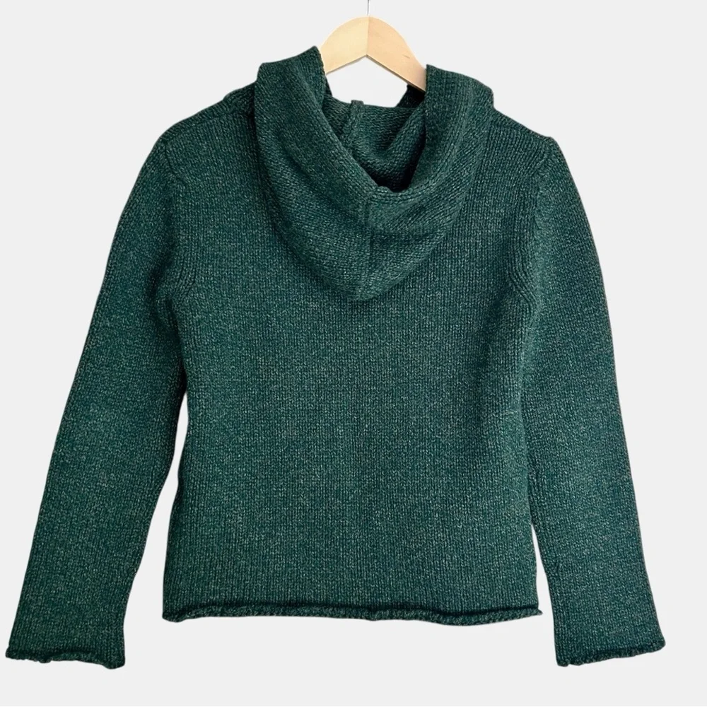 Zadig & Voltaire Forest Green Knit Hoodie Sweater Wool Blend Sz 1 Small - Picture 2 of 12